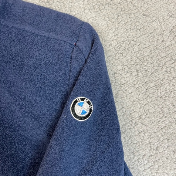 BMW Fleece Full Zip Jacket Blue Car Luxury Coat Large - Picture 5 of 7